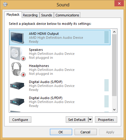 My HDMI Audio doesn't work. There's no How do I fix it?